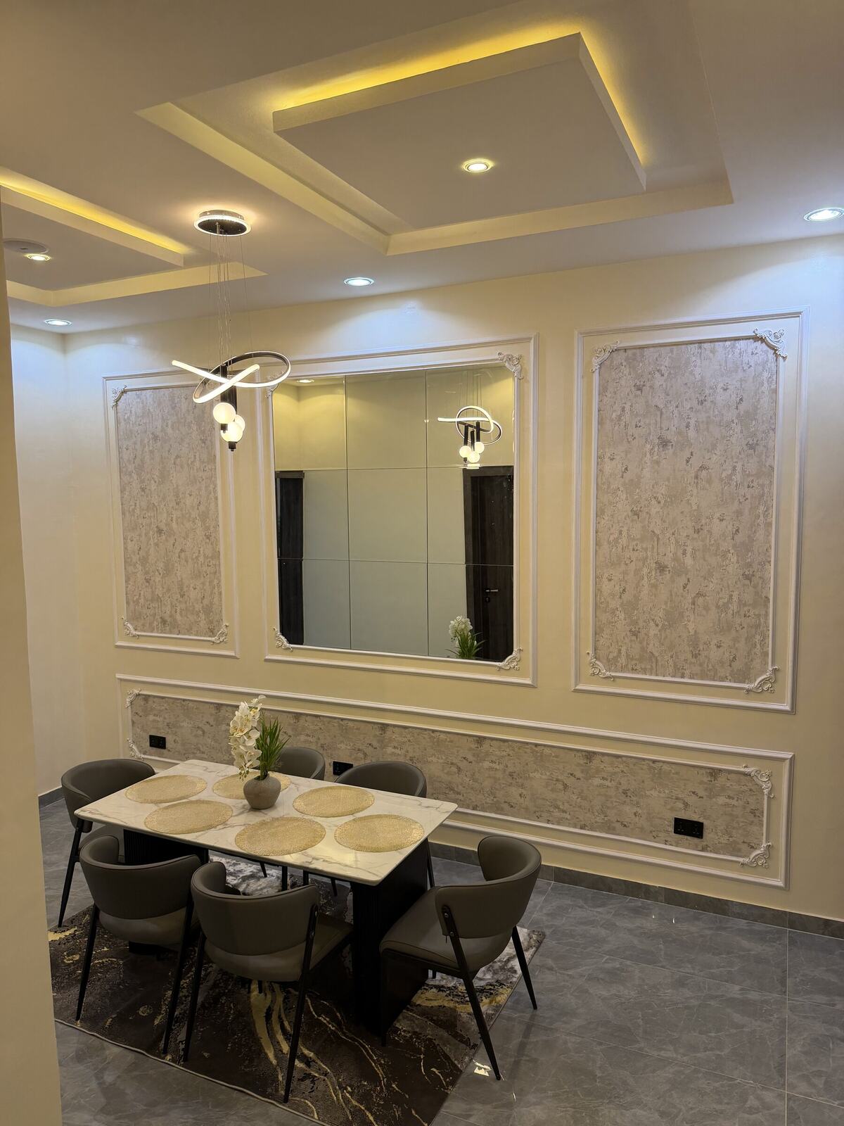 Formal dining room styling, part of the Chavvah Interiors design process