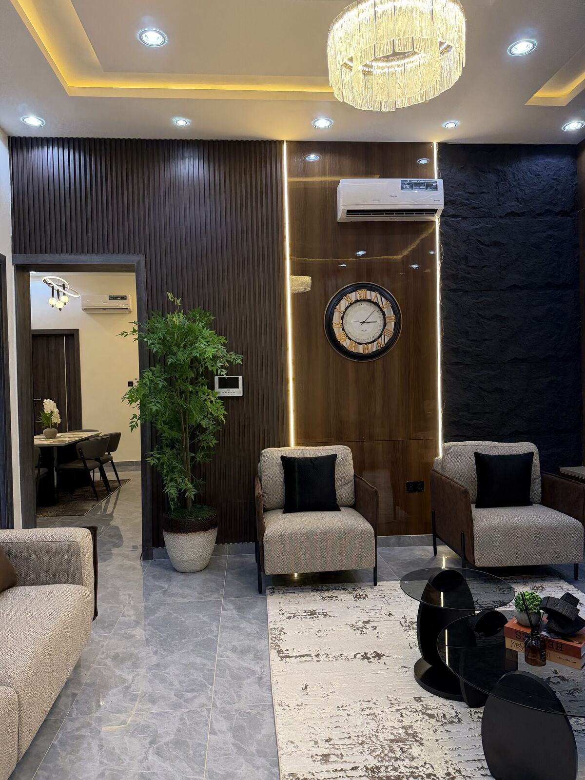 Chavvah Interiors curated reception vignette with layered decor